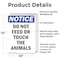 Signmission Do Not Feed Or Touch The Animals, 10 in W x Rectangle, Vinyl Decal OS-2PACK-NS-D-1014-V-11274 - alternate 6